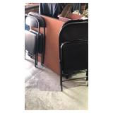 Card Table & 4 Black Chairs