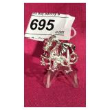 Sterling silver dragon pendant