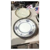 2 Vintage Plates,  1 Silver Rimmed and 1 Gold Rim