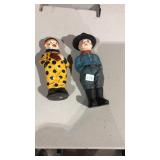 2 Cast Iron Banks,  1 Cowboy, 1 Clown