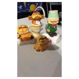 Assortment of Garfield the Cat Figurines