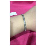 Sterling Silver Clear Stone Bracelet