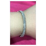 Sterling Silver Clear Stone Bracelet
