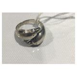 Sterling Silver Dolphin Ring