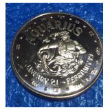 .999 1 oz Copper Horoscope Token