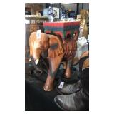 Wood Elephant Table 19 1/2