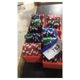 2 Trays with Poker Chips