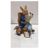 Bunny Reading a Book Trinket Box