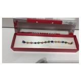 Sterling Silver Bracelet w/ Multi Color Beads w/