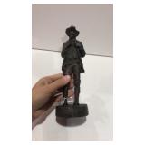 Bronze Finish Cowboy Statue- Signed Gurman w/Chips