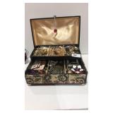 Jewelry Box  Broken Handle  w/ Jewelry