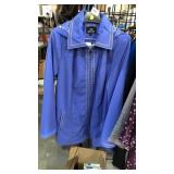 Blue Dennis Basso Coat sz L   Hanger Not Included