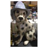 Ceramic Dog w/ Fireman Style Hat
