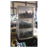 3 Drawer Plastic Bin w/ Lego