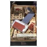 Box of Rubber Stamps for Crafting