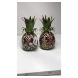 2 Decorative Pineapple Candle Holders