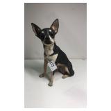 Black & White Chihuahua Resin Figurine 9 1/2" Tall
