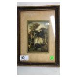Thomas Moran Colored Print Lake of The Wood Framed