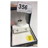 Clear Stone Earrings & Diamond Heart Necklace