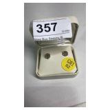 Diamond & 14k Gold Post Earrings   Box Included