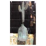 Cast Iron Bell w/ Cactus Design w/ Chimes