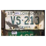 Vintage License Plate Colorado Truck 1967