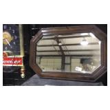 8 Sided Wood Frame Mirror