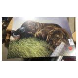 Metal Sign "Demolition Crew" Chocolate Labs