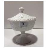 Fenton Silver Crest Lidded Bowl