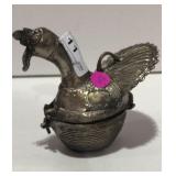 Heavy DHOKRA Container Brass Bird