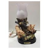 happy pigs playing  lamp