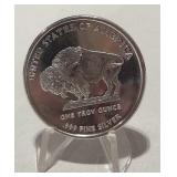 .999. 1 oz Silver Strike, 2013 Buff Nickel Motif