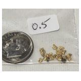 0.5 Grams Natural Alaskan Gold Nuggets