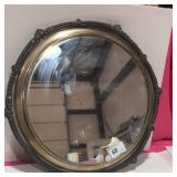Silver Metal Mirror Display w/ Feet