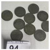 10 Liberty Nickels