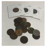 20 - 100 Year Old Indian Head Coins 1870-1909
