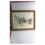 Paris Le Port Neuf Watercolor