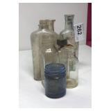 7 Vintage Glass Bottles