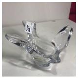Bird Bowl -Imperlux Handcut Lead Crystal  Made