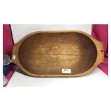 Large Wood Dough Bowl   20" Long