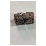 Sterling Silver  Dice