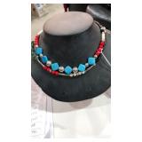 2 Necklaces Sterling & Beads