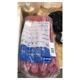2 bags industrial natural latex gloves, size 9