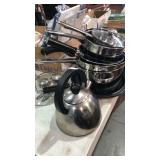 Assortment of pots and pans, skillet