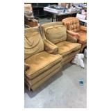 3 chairs Orange & Gold Vintage but Litely Used