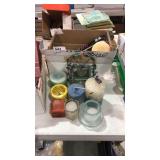 Assortment of candles, incense