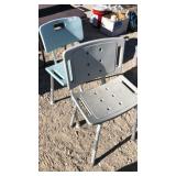 2 shower chairs, adjustable height