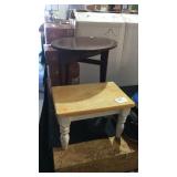 Small Folding Side Table & Foot Stool