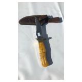 Yellow Handle "The Bone Collector USA" Knife w/