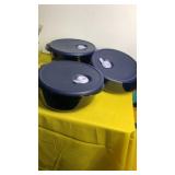 3 New Tupperware Bowls w/ Lids